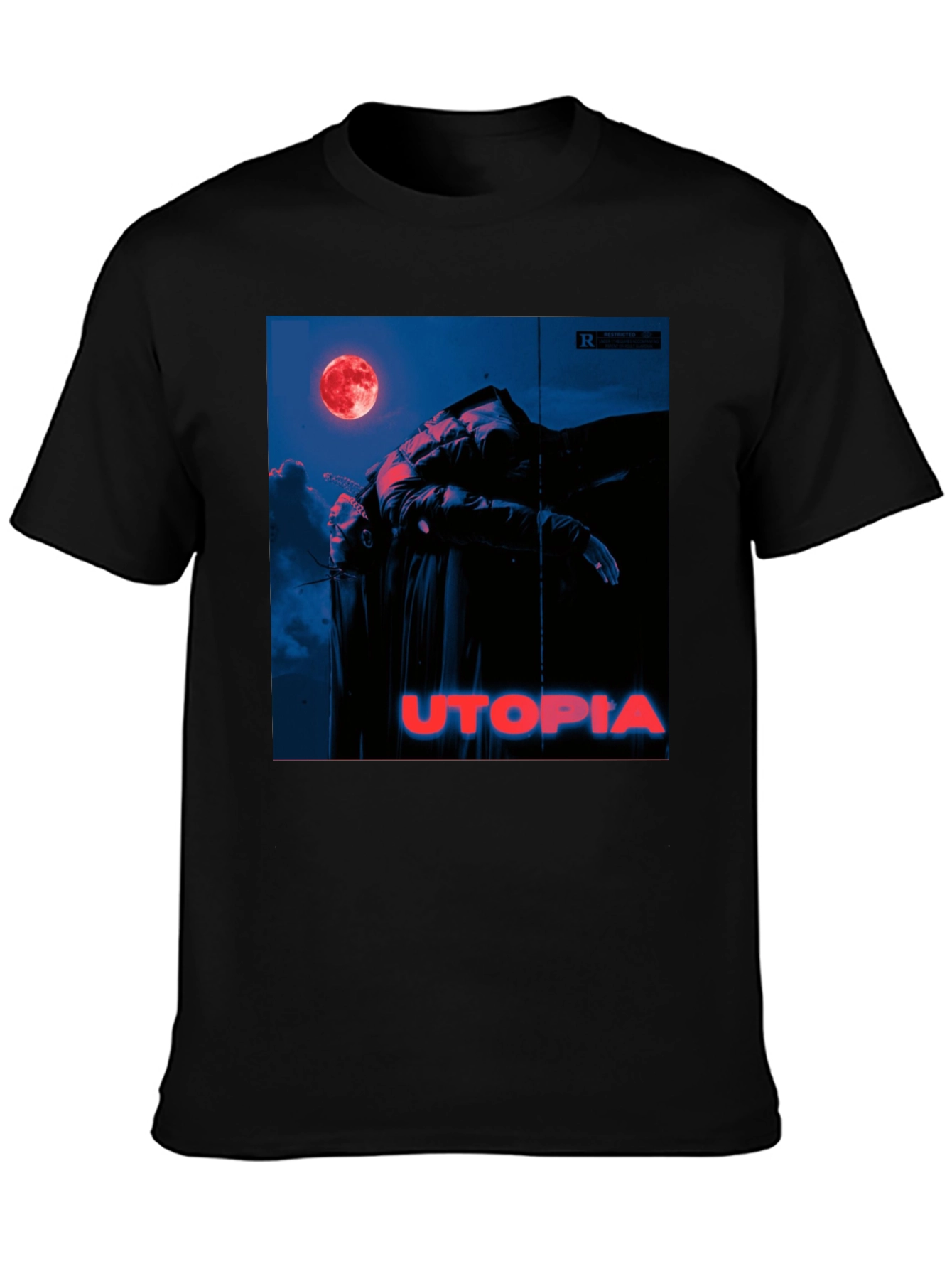 Utopia Graphic Tee - Trendy Album Cover Print