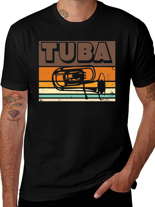 Retro Tuba Graphic Tee - Musicians Gift