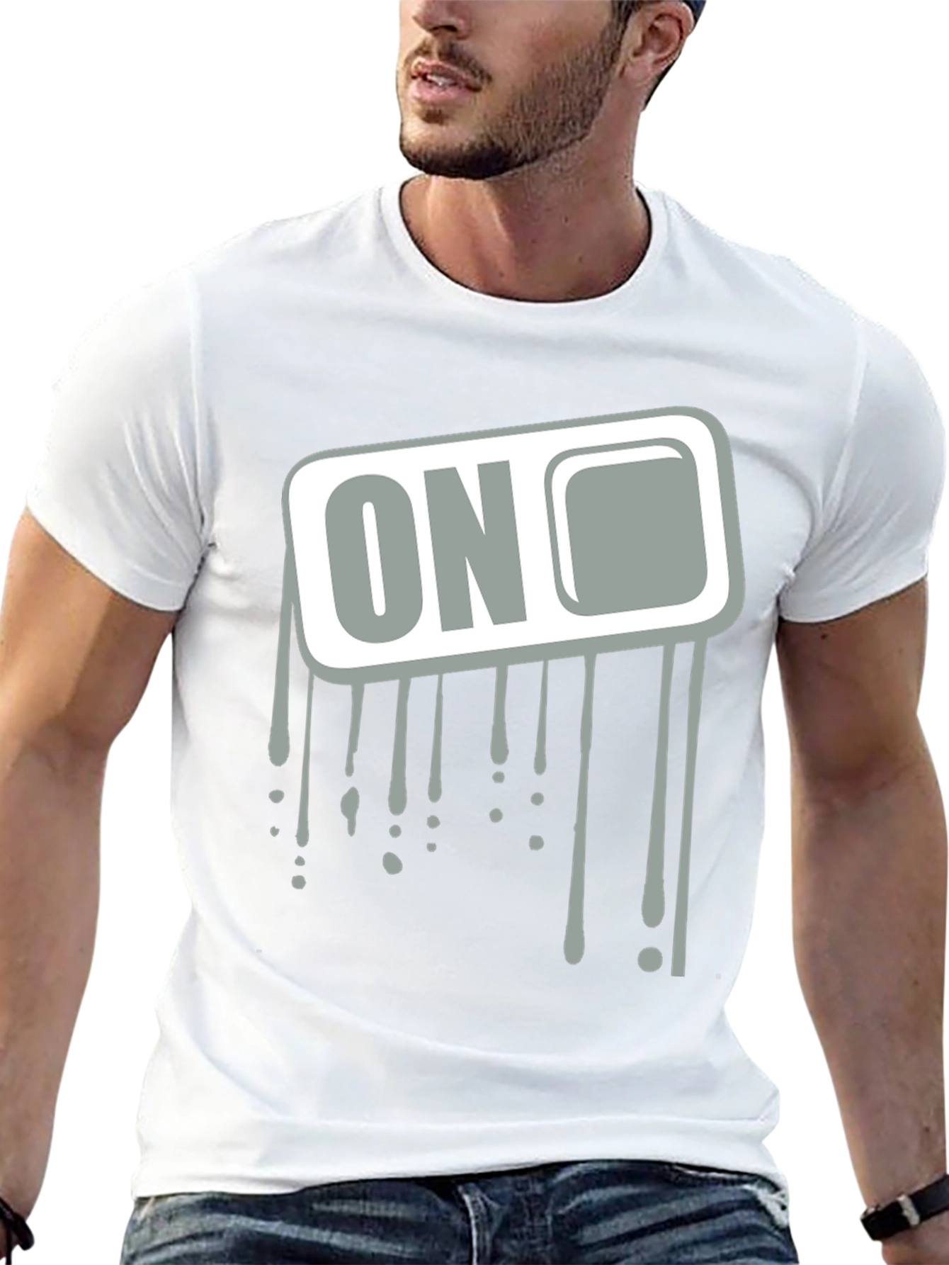 ON Graphic Print Mens T-Shirt - Cool Design