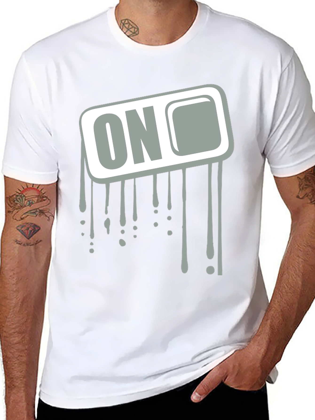 ON Graphic Print Mens T-Shirt - Cool Design