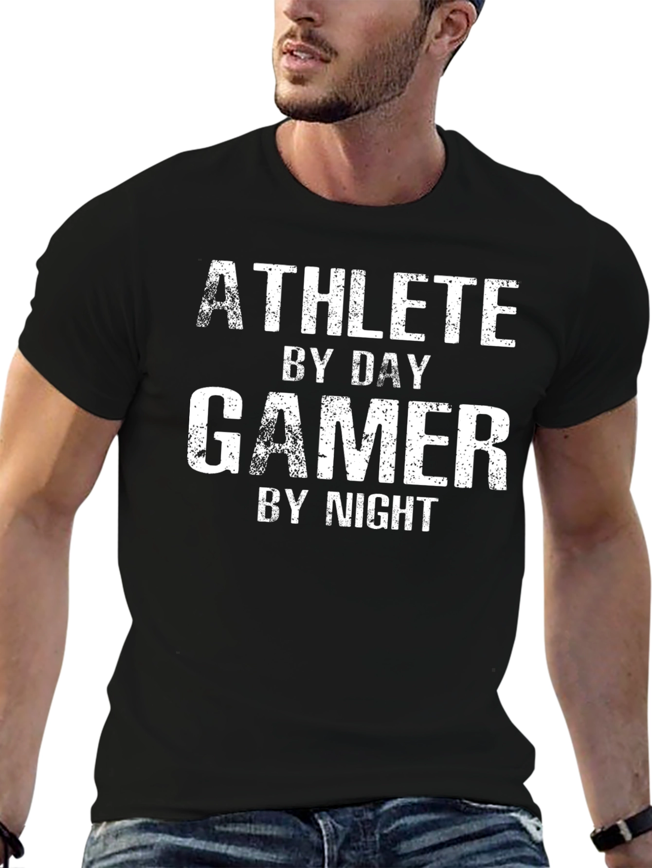 Athlete By Day Gamer By Night Graphic Tee