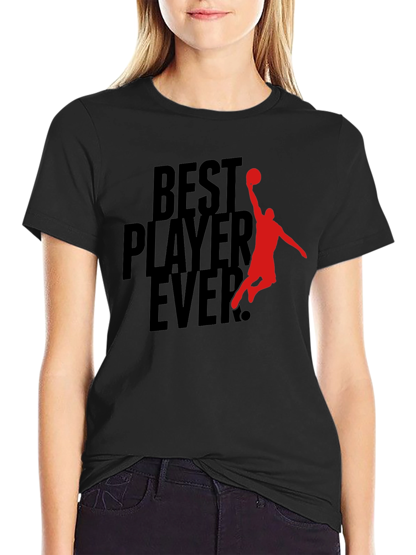 Best Player Ever Graphic Tee - Black