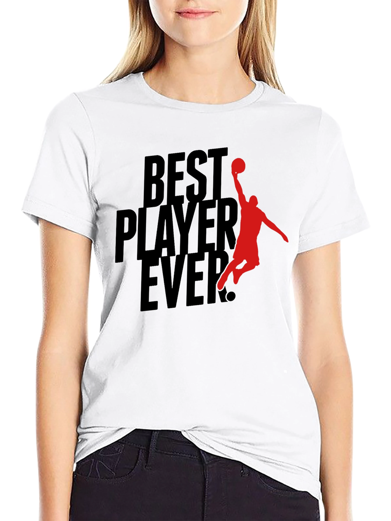 Best Player Ever Graphic Tee - Black
