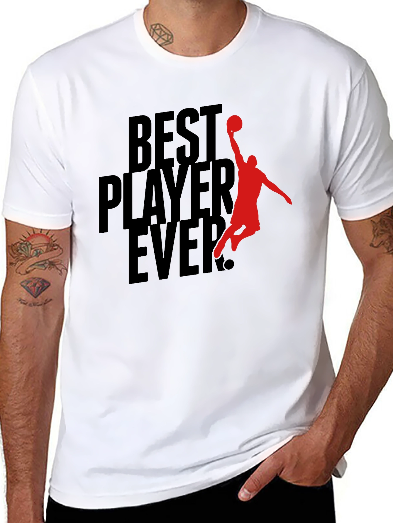 Best Player Ever Graphic Tee - Black