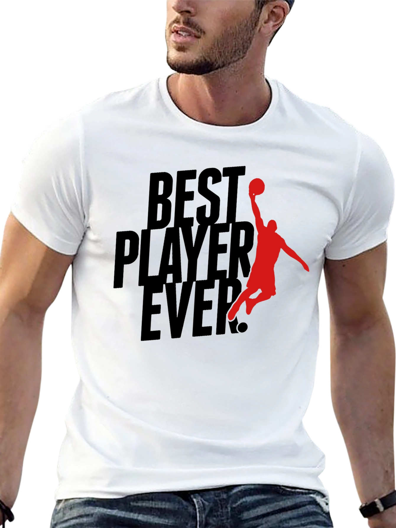 Best Player Ever Graphic Tee - Black
