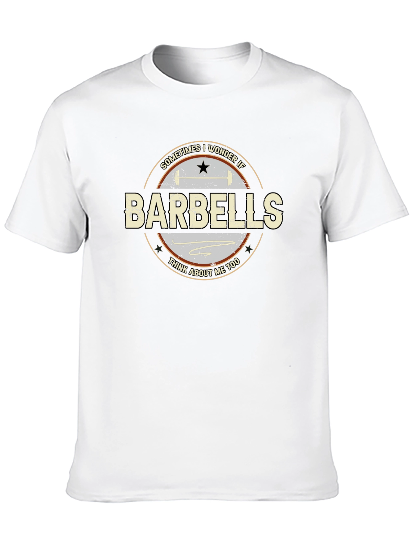 Barbells Graphic Tee - Workout Lovers Gift