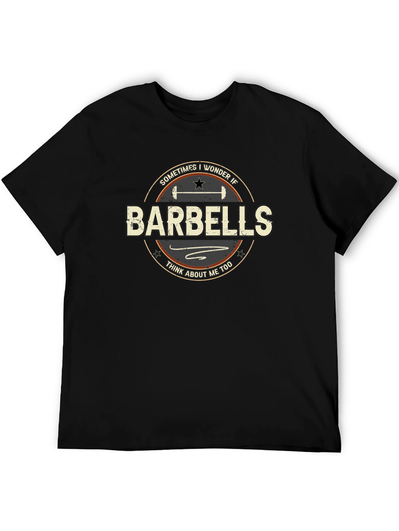 Barbells Graphic Tee - Workout Lovers Gift