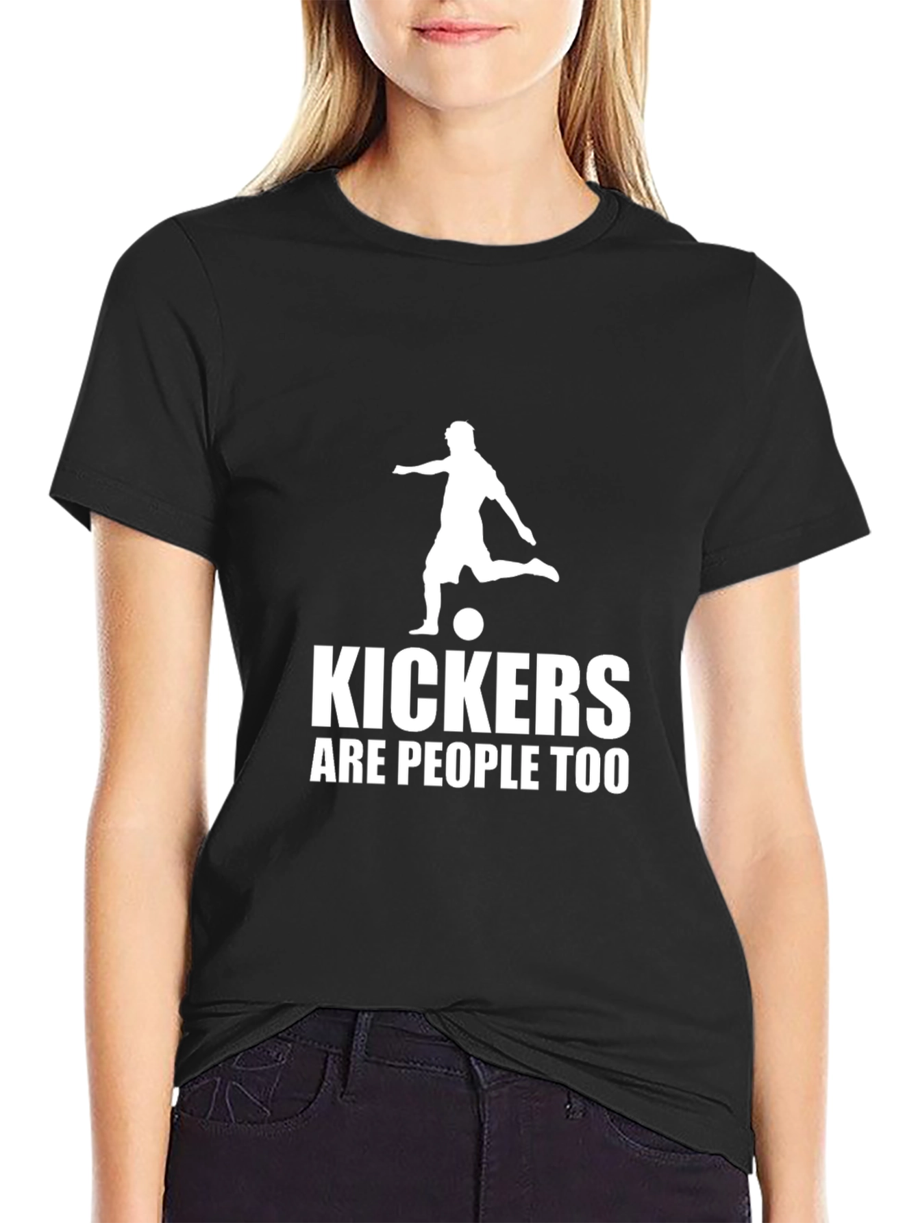 Kickers Are People Too Graphic T-Shirt - Black