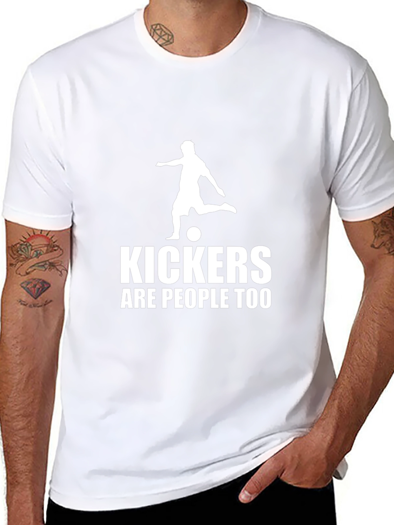 Kickers Are People Too Graphic T-Shirt - Black