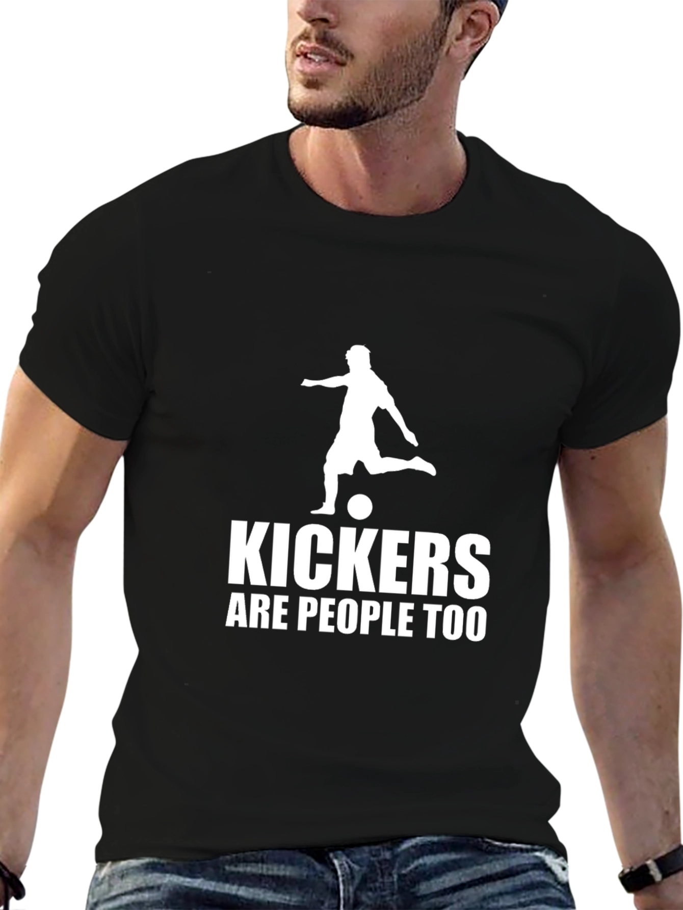 Kickers Are People Too Graphic T-Shirt - Black