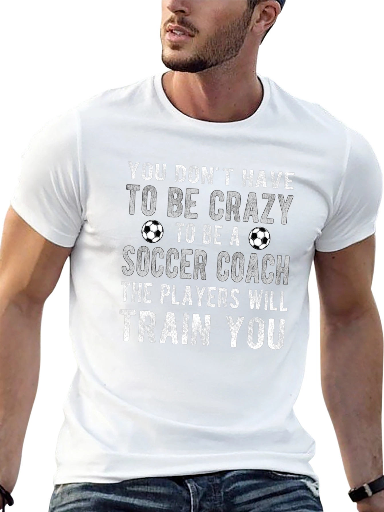Funny Soccer Coach T-Shirt - Crazy? Train You!