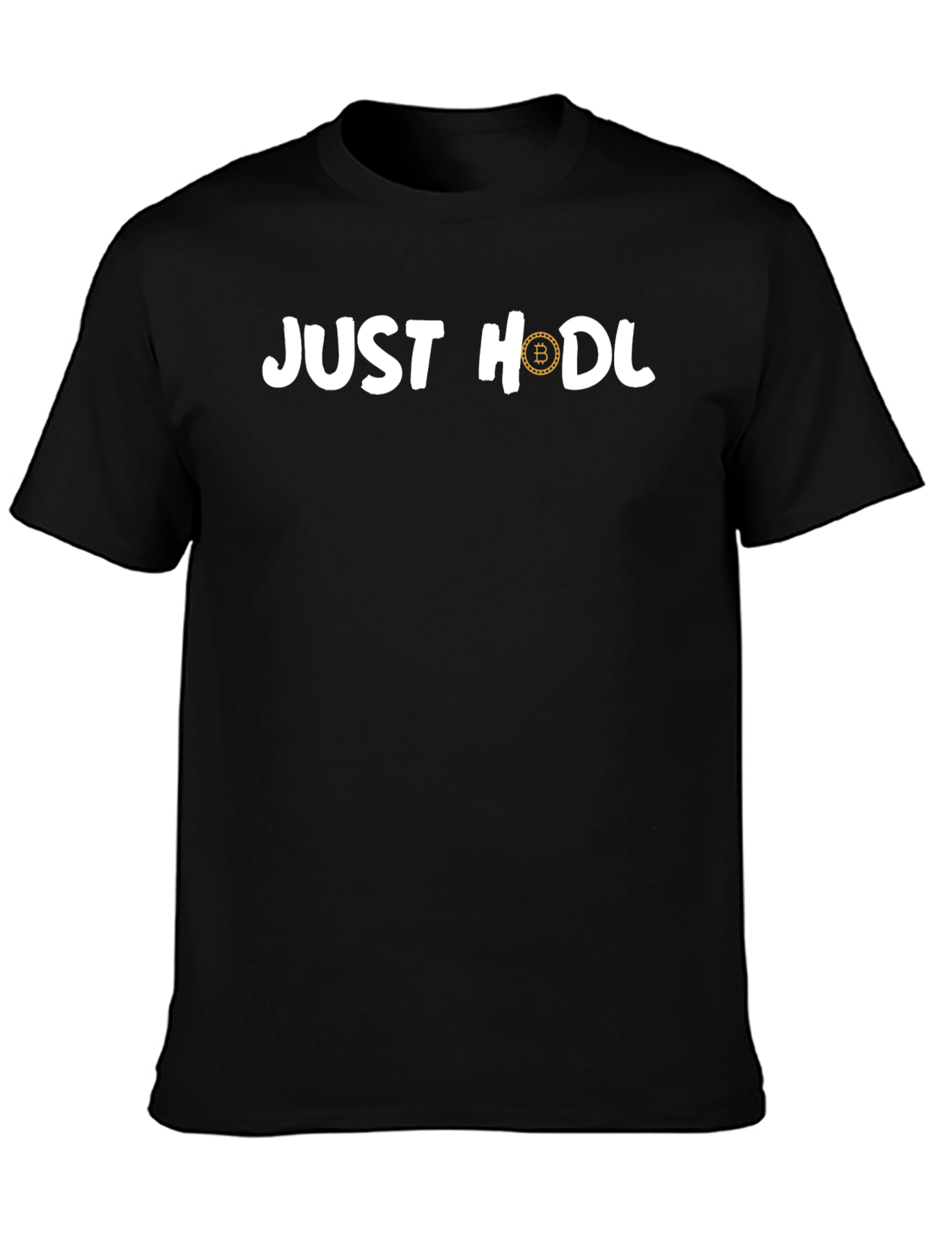 Just HODL Bitcoin Crypto T-Shirt - Classic Black Tee