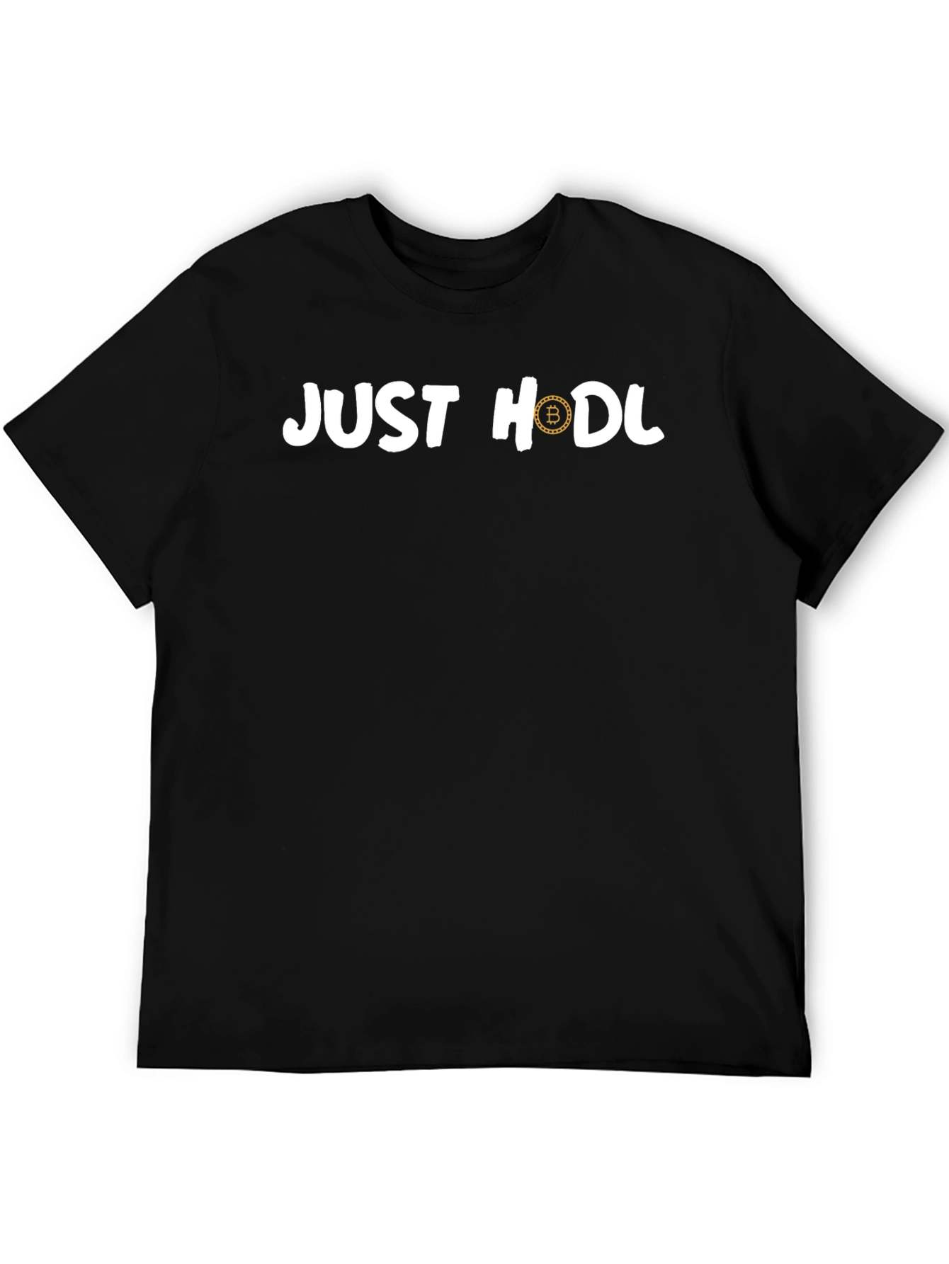 Just HODL Bitcoin Crypto T-Shirt - Classic Black Tee