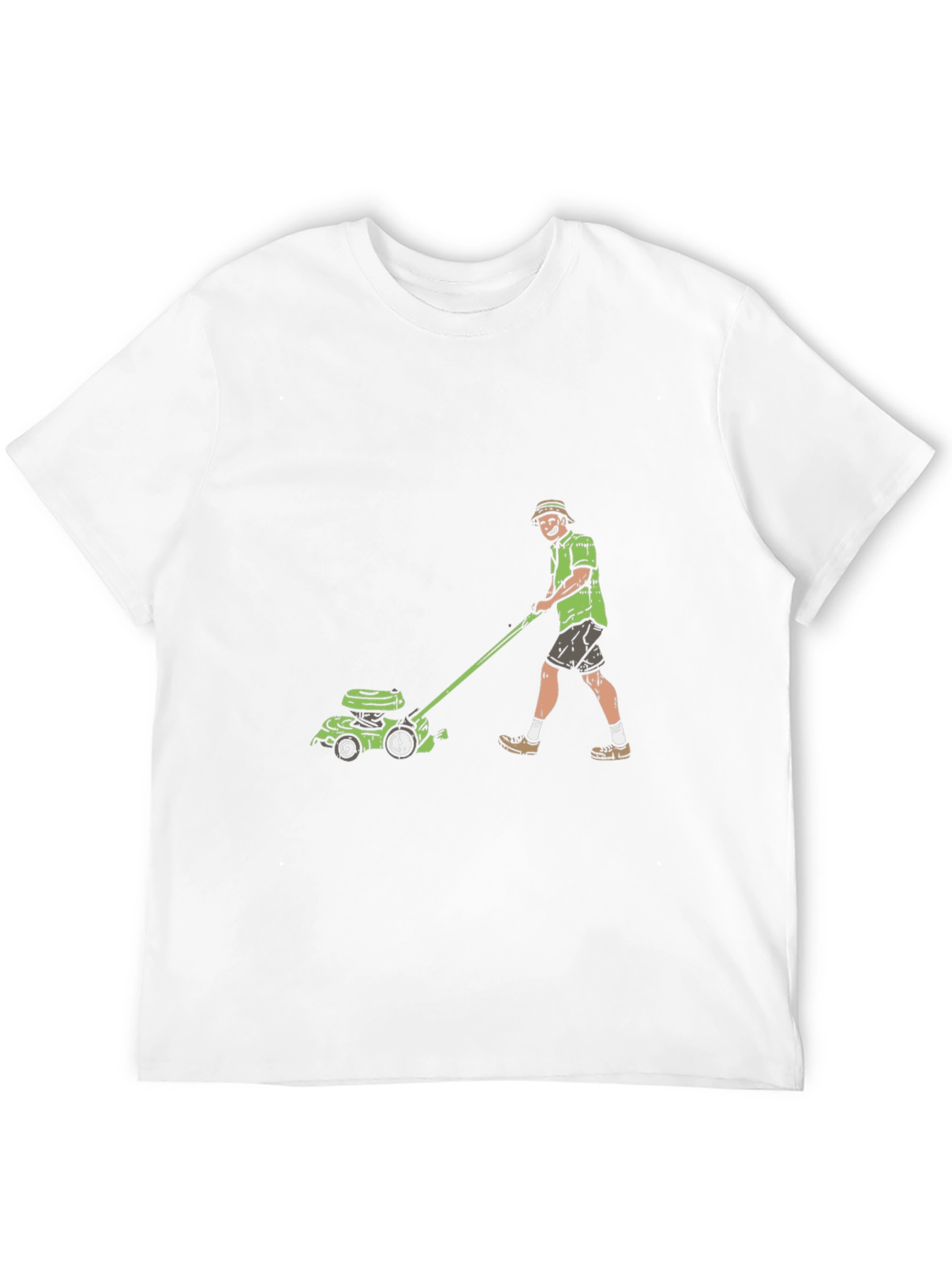 Man Mowing Lawn Graphic Tee