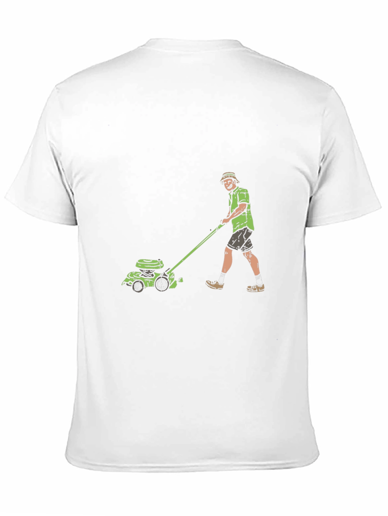 Man Mowing Lawn Graphic Tee
