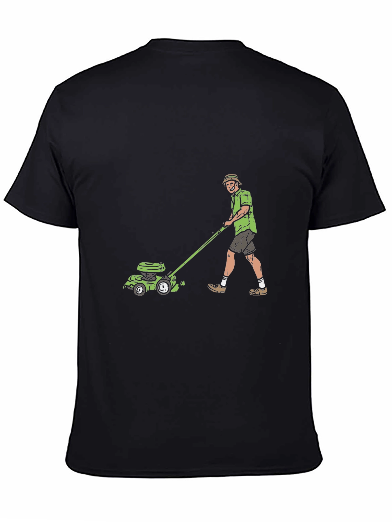Man Mowing Lawn Graphic Tee