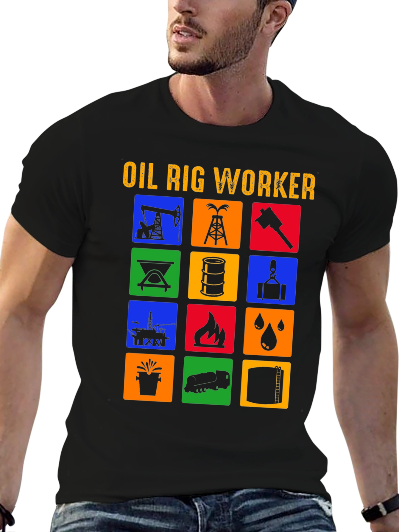 Oil Rig Worker Graphic Tee