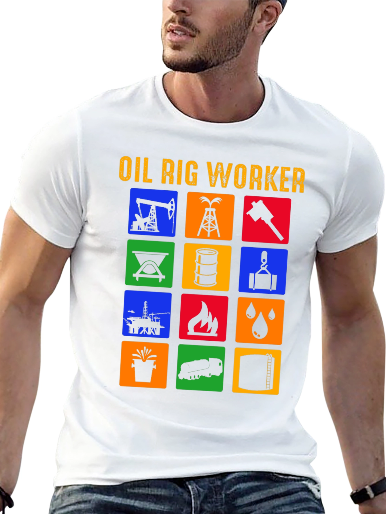 Oil Rig Worker Graphic Tee