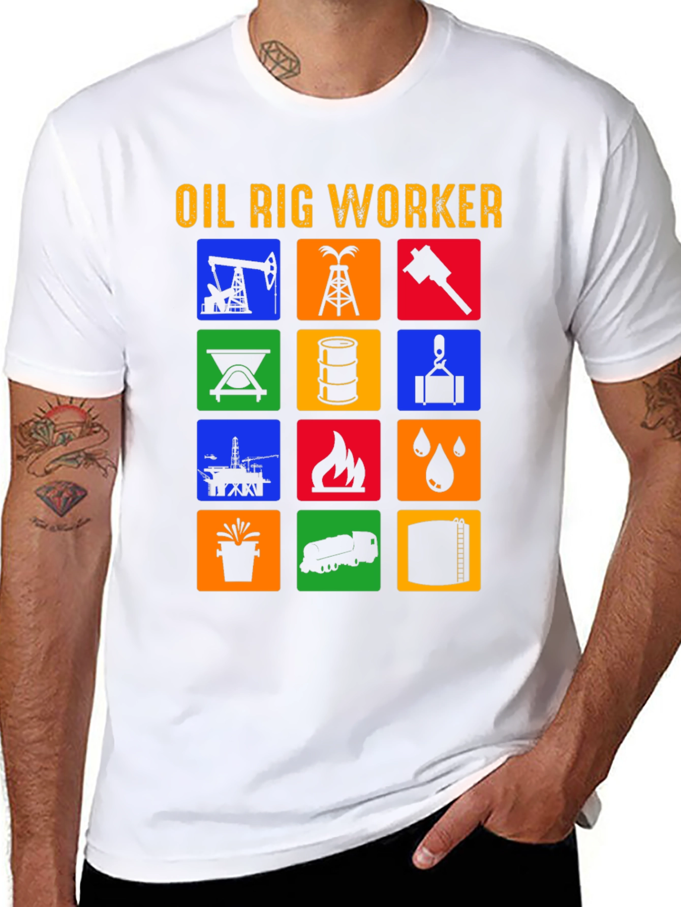 Oil Rig Worker Graphic Tee