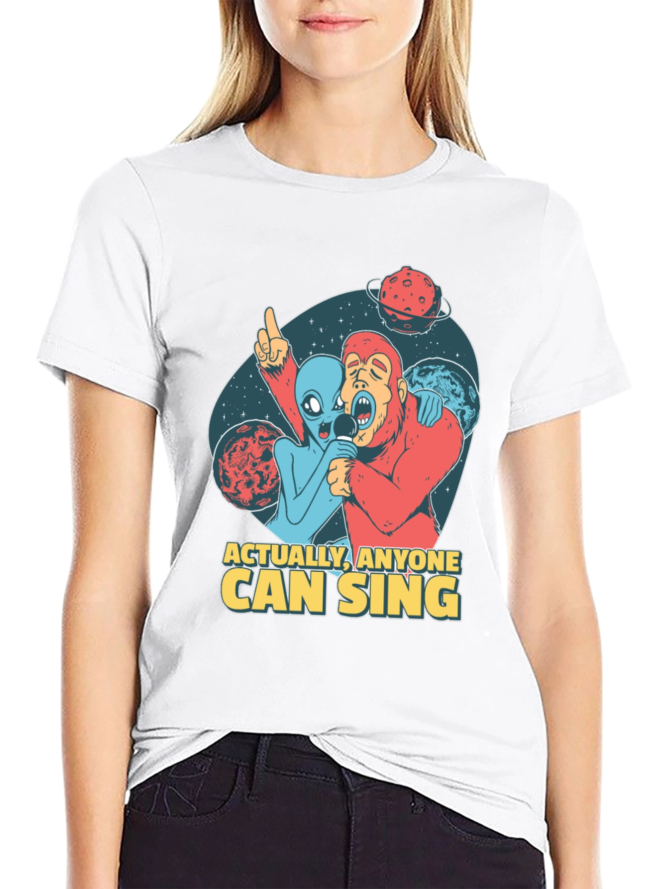 Singing Alien & Ape Graphic Tee