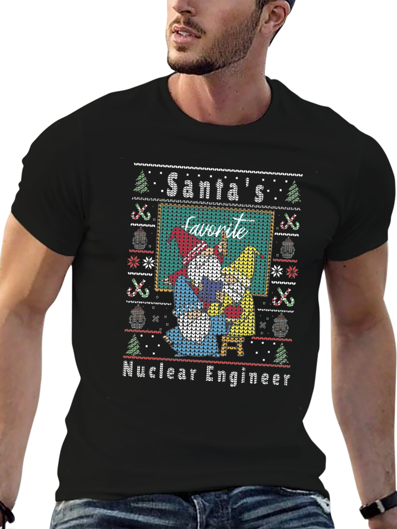 Nuclear Engineer Santas Favorite Ugly Christmas Sweater T-Shirt