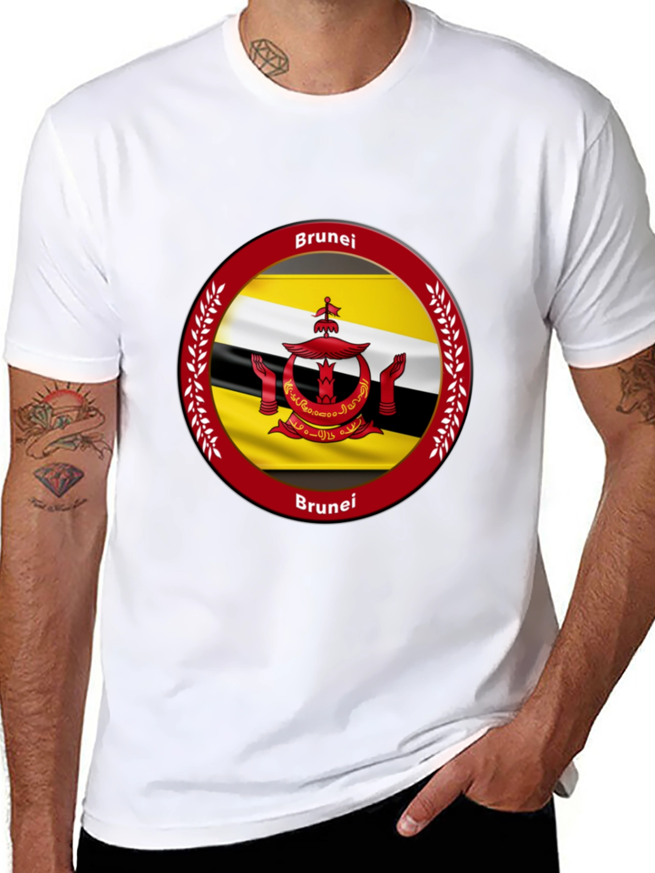 Brunei Flag T-Shirt - Black Graphic Tee