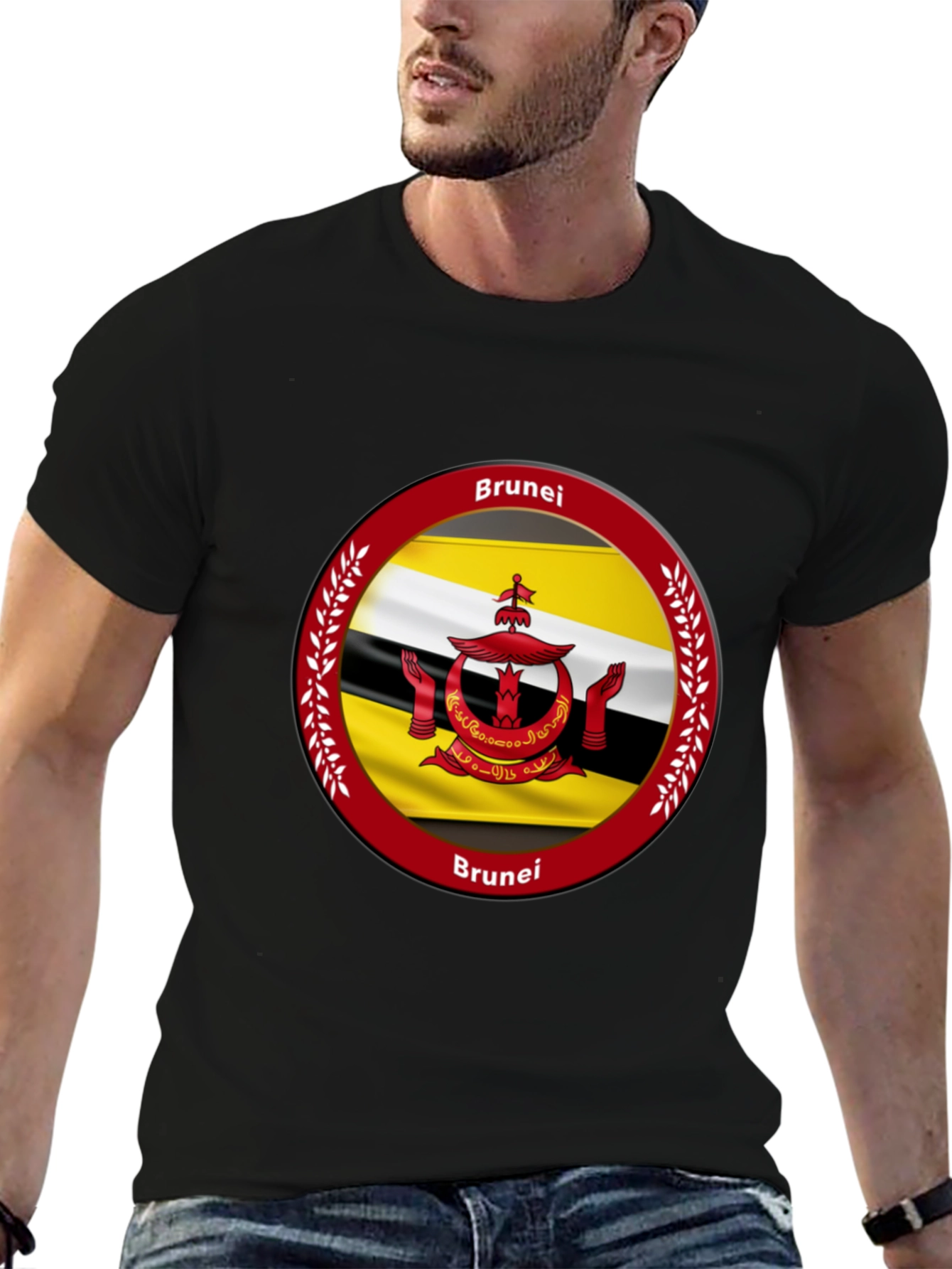 Brunei Flag T-Shirt - Black Graphic Tee