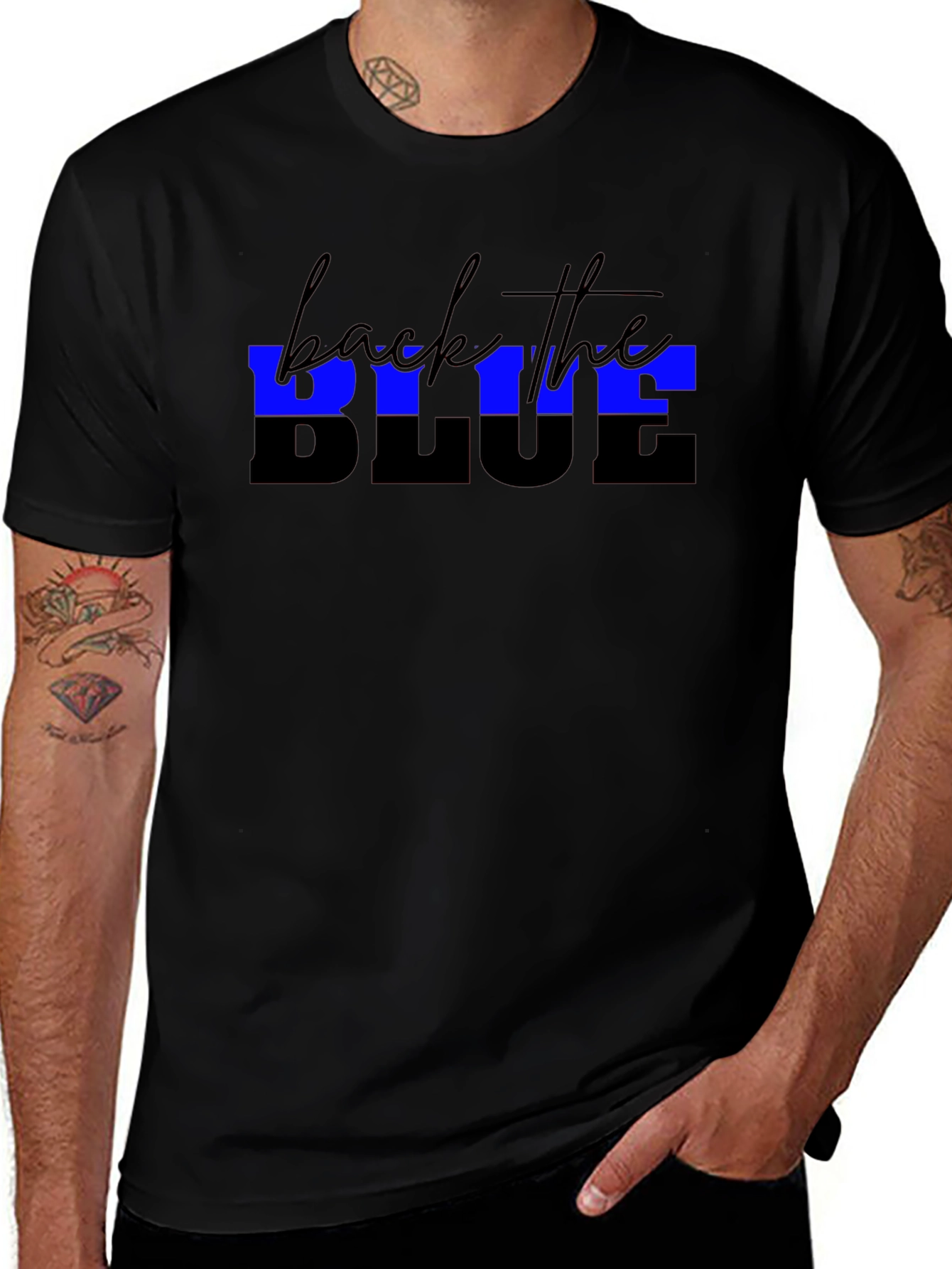 Back the Blue Black T-Shirt