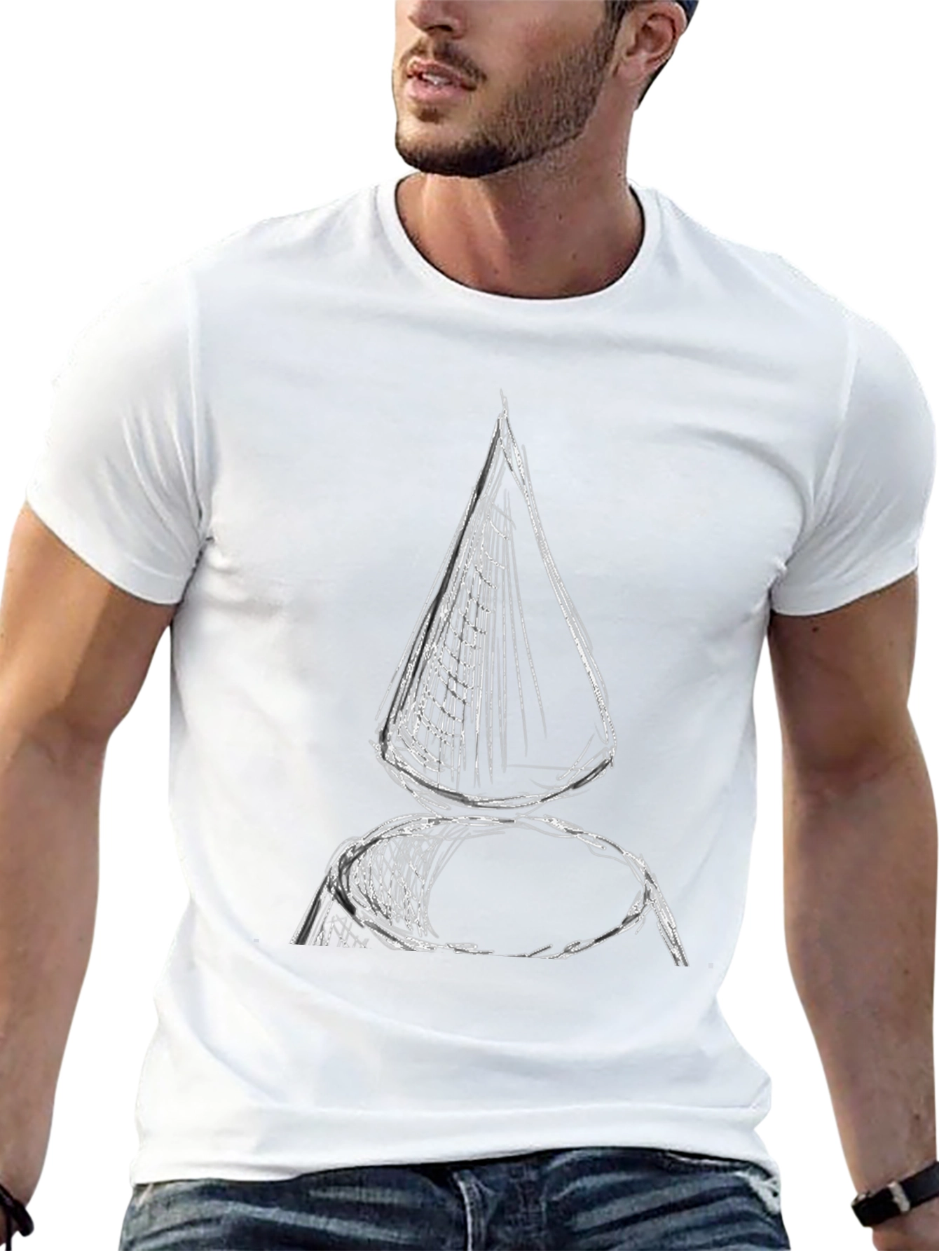 Abstract Nautical Sketch Tee