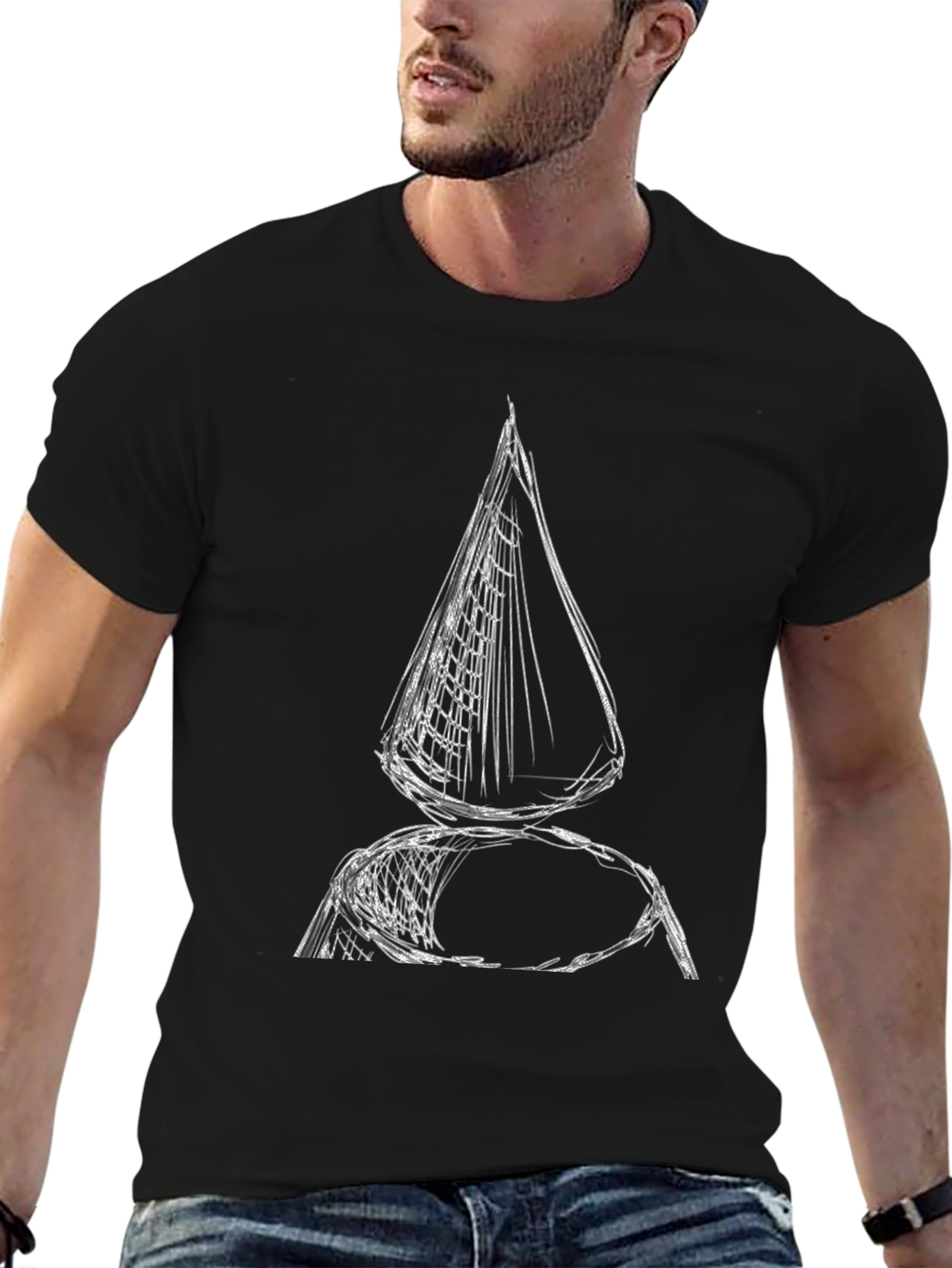 Abstract Nautical Sketch Tee