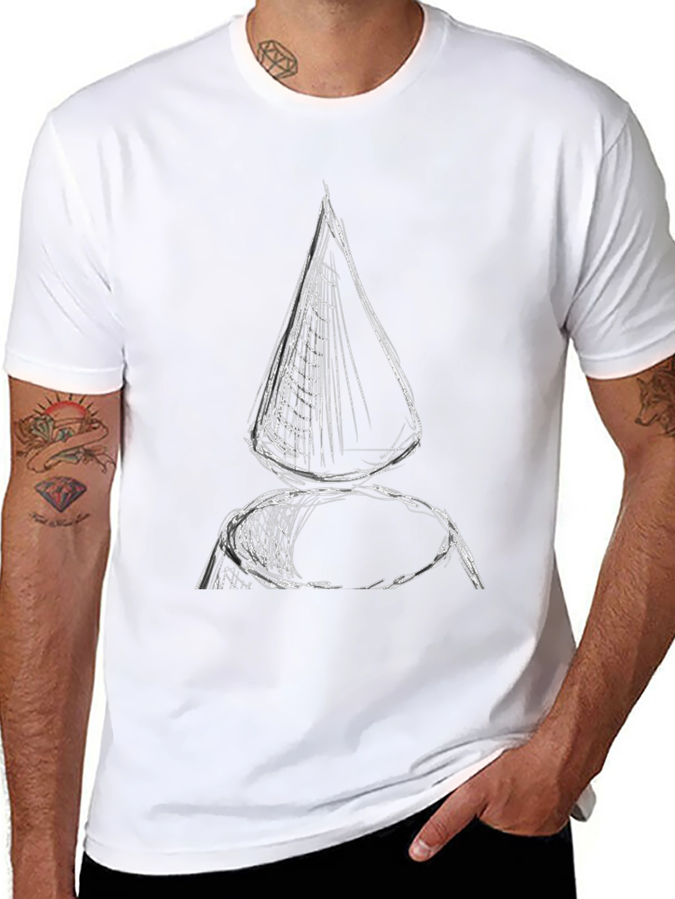 Abstract Nautical Sketch Tee