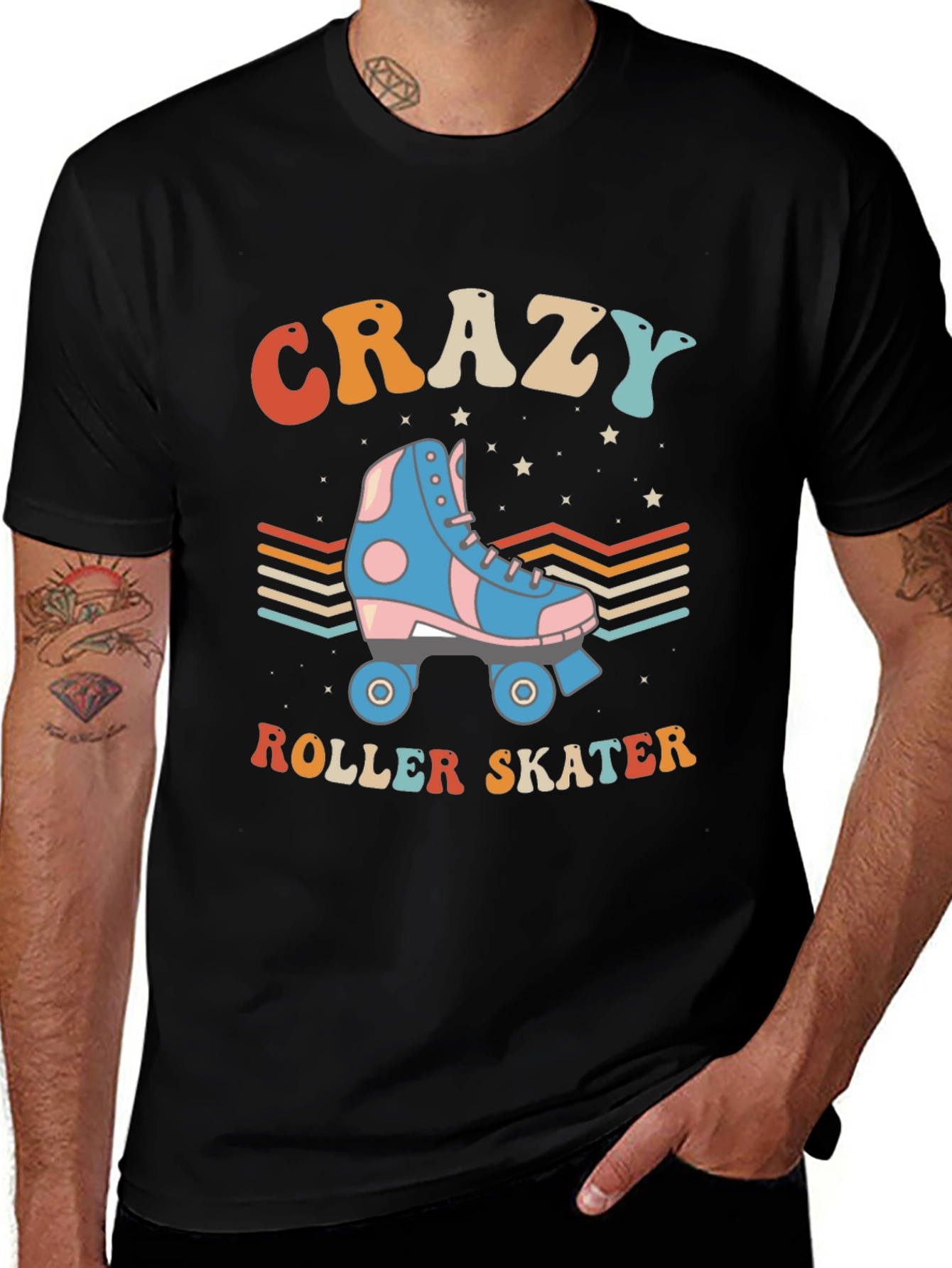 Retro Crazy Roller Skater Graphic Tee