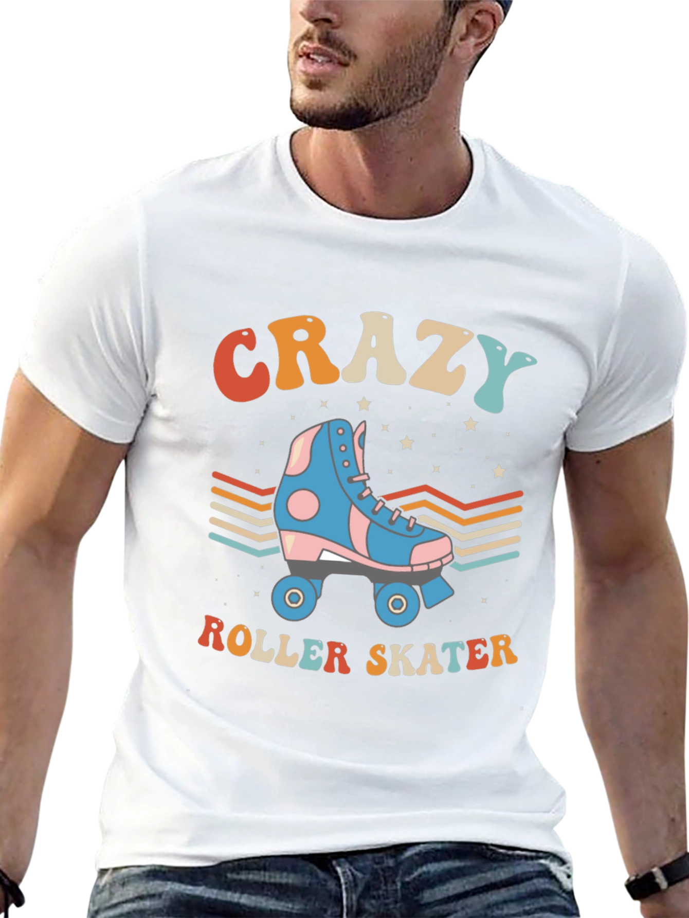 Retro Crazy Roller Skater Graphic Tee