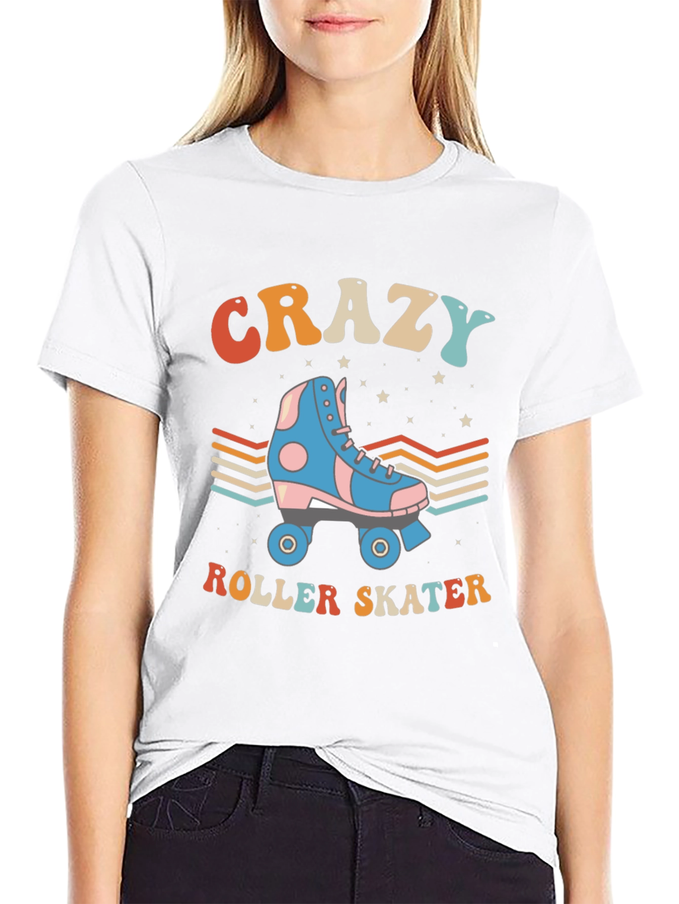 Retro Crazy Roller Skater Graphic Tee