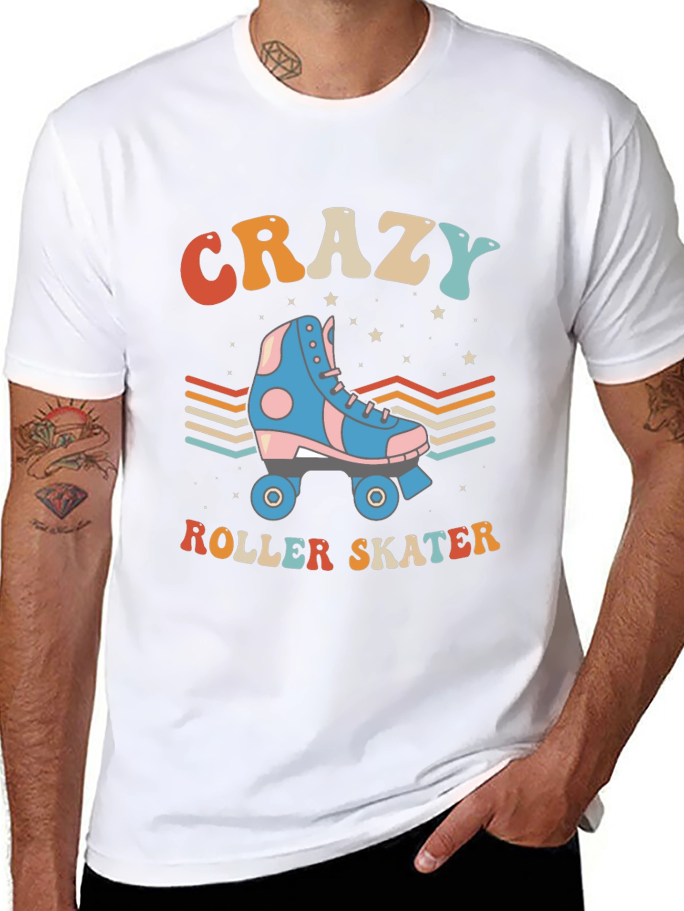 Retro Crazy Roller Skater Graphic Tee