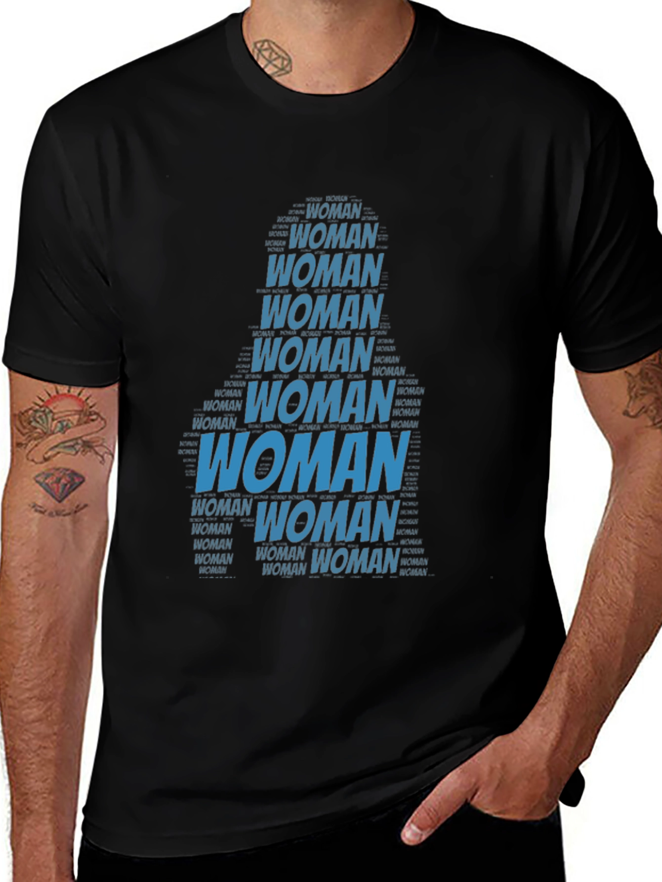 Woman Word Art Graphic T-Shirt