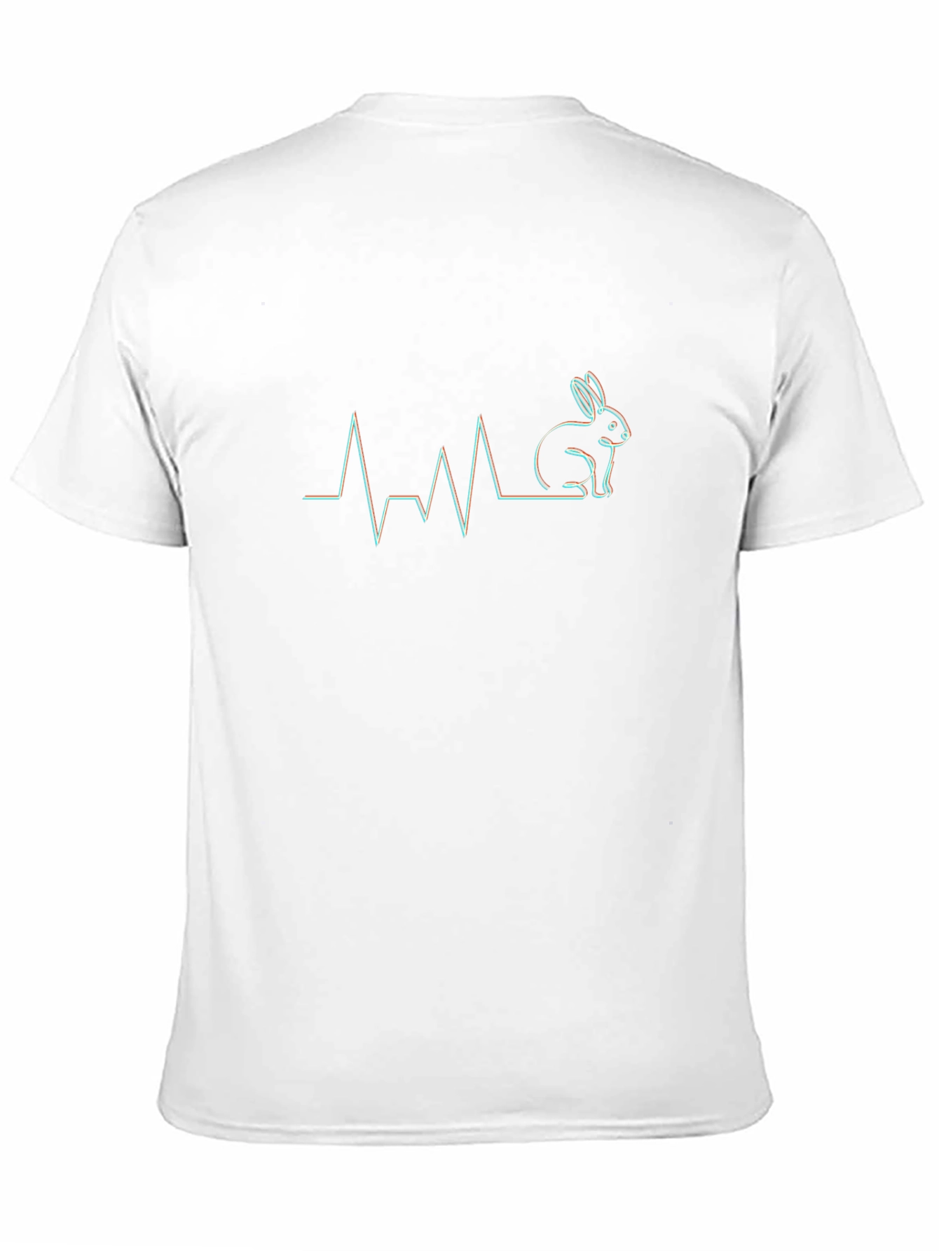 Bunny Heartbeat T-Shirt - Black Graphic Tee