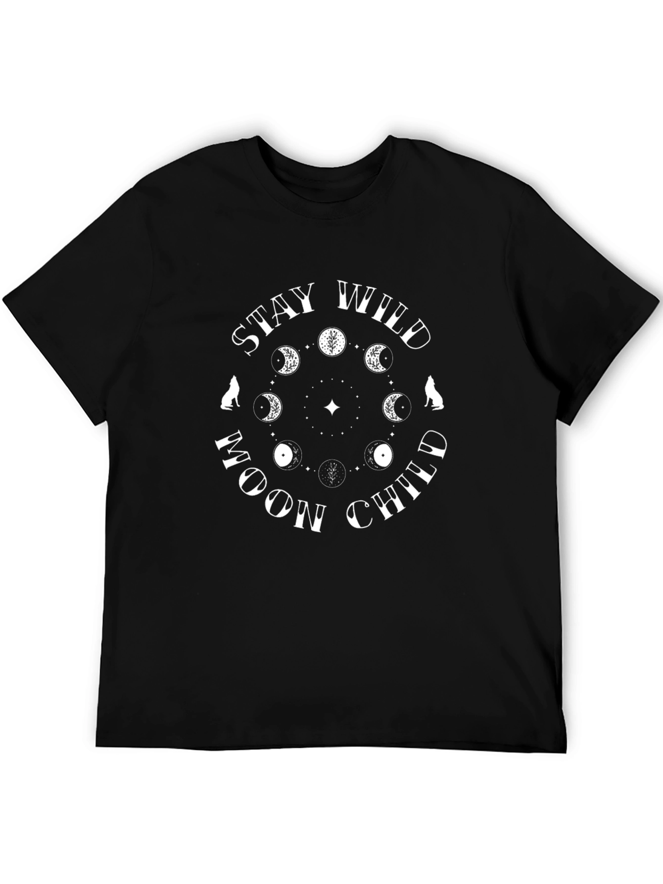 Stay Wild Moon Child Black T-Shirt