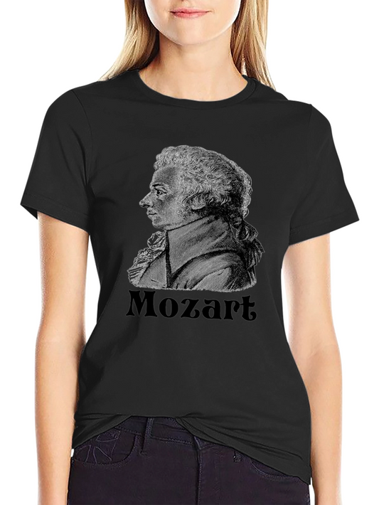 Mozart Graphic Print Black T-Shirt