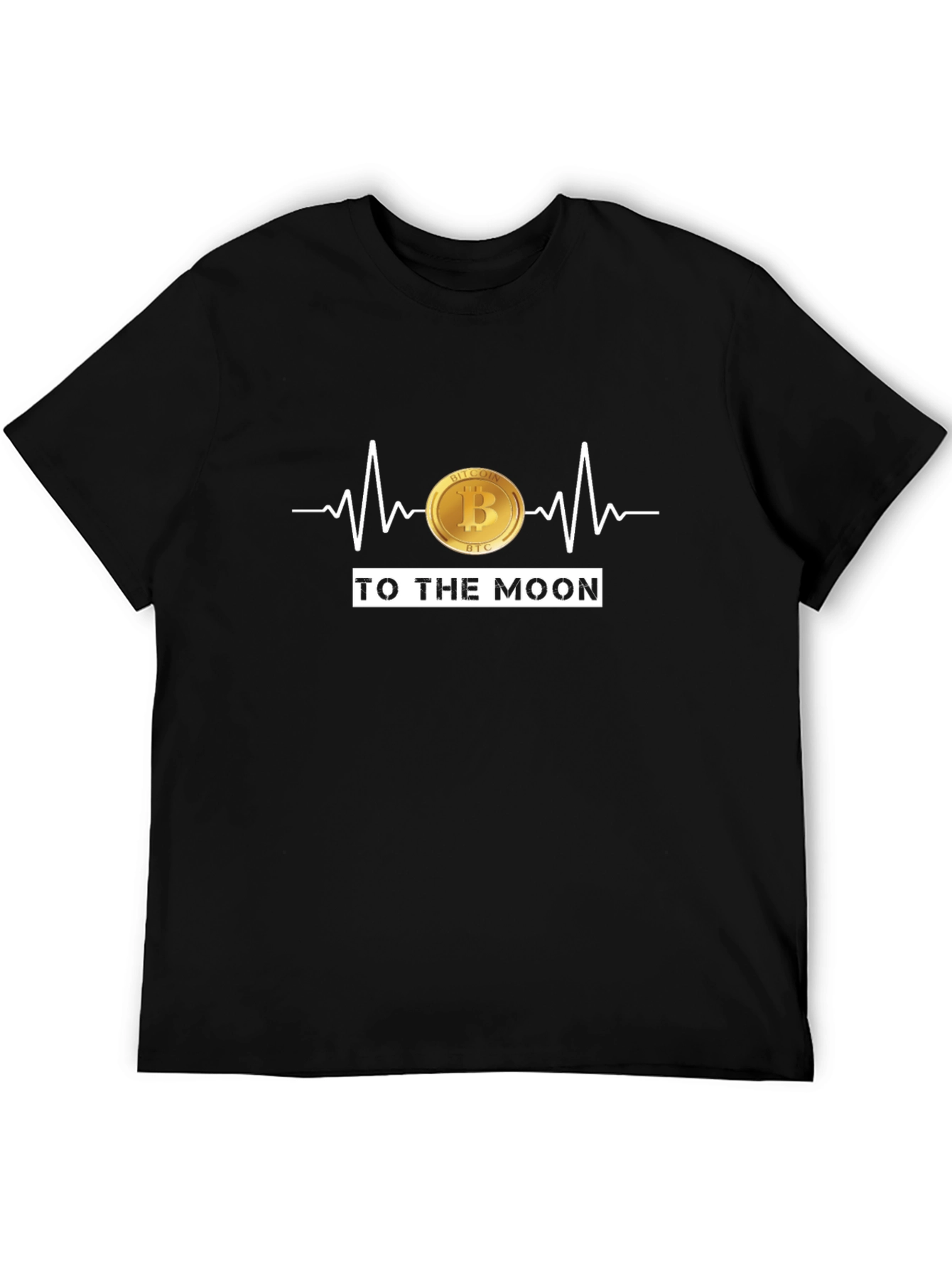 Bitcoin To The Moon Black T-Shirt Crypto BTC HODL
