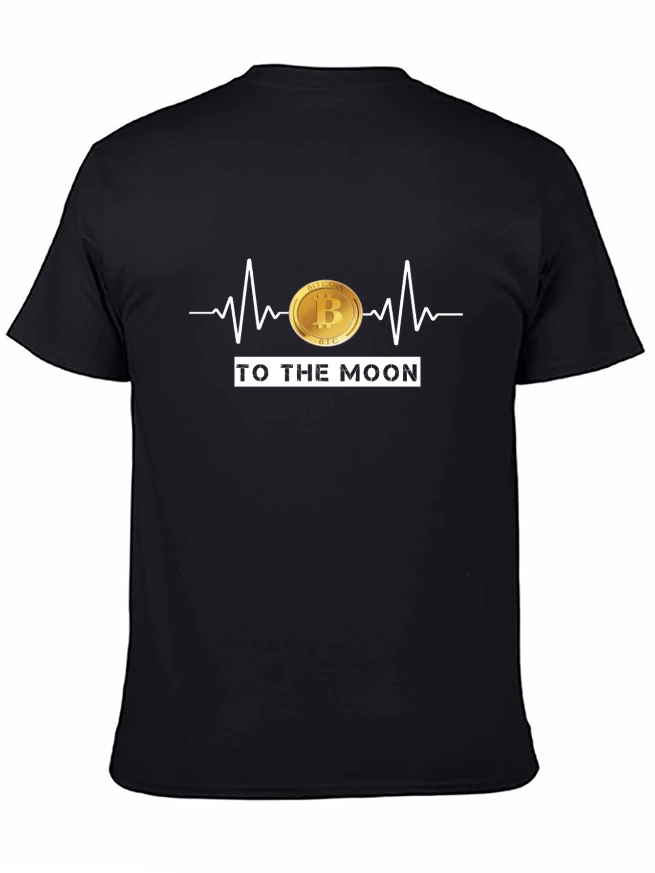 Bitcoin To The Moon Black T-Shirt Crypto BTC HODL