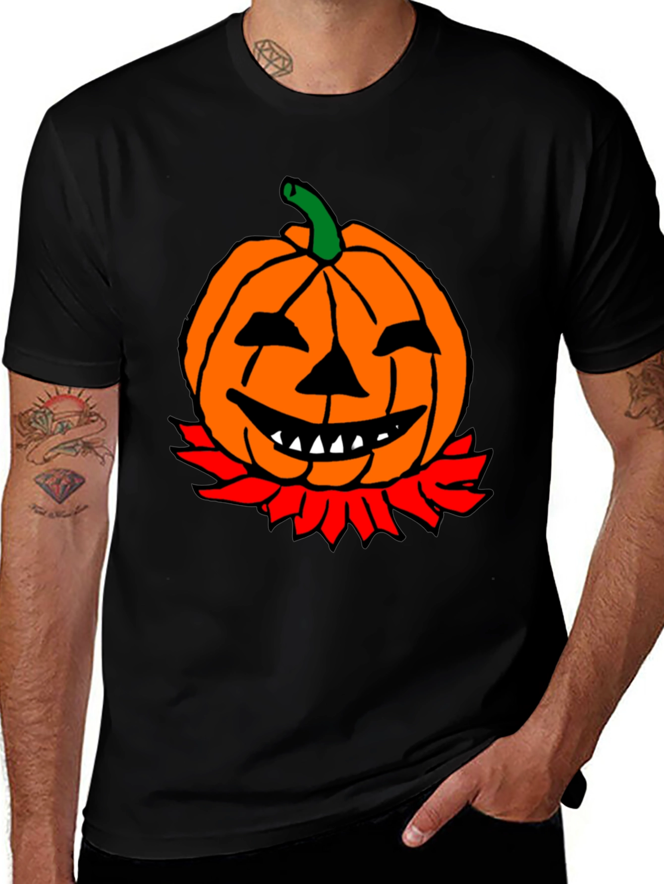 Pumpkin Graphic Tee - Halloween T-Shirt