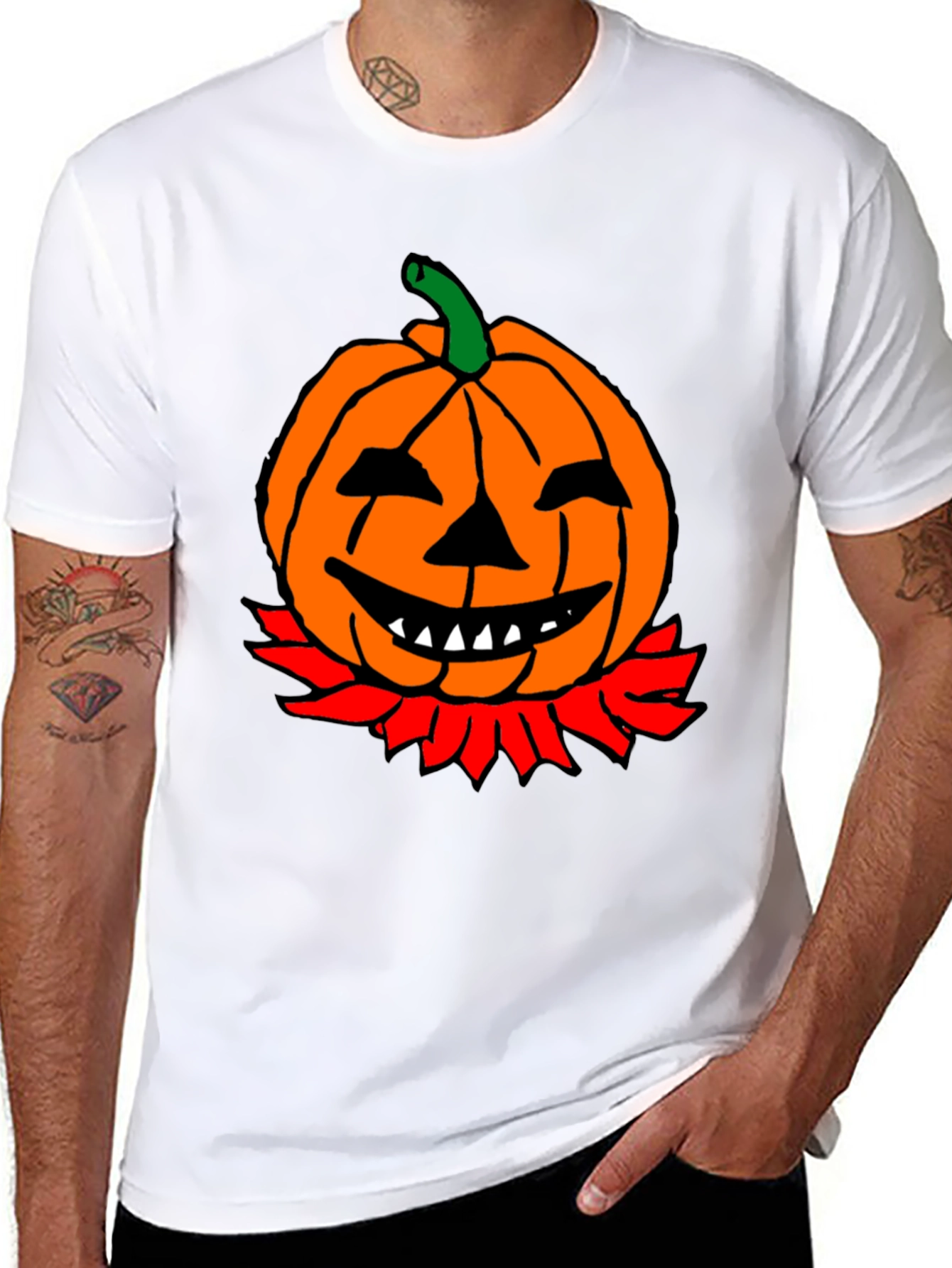 Pumpkin Graphic Tee - Halloween T-Shirt