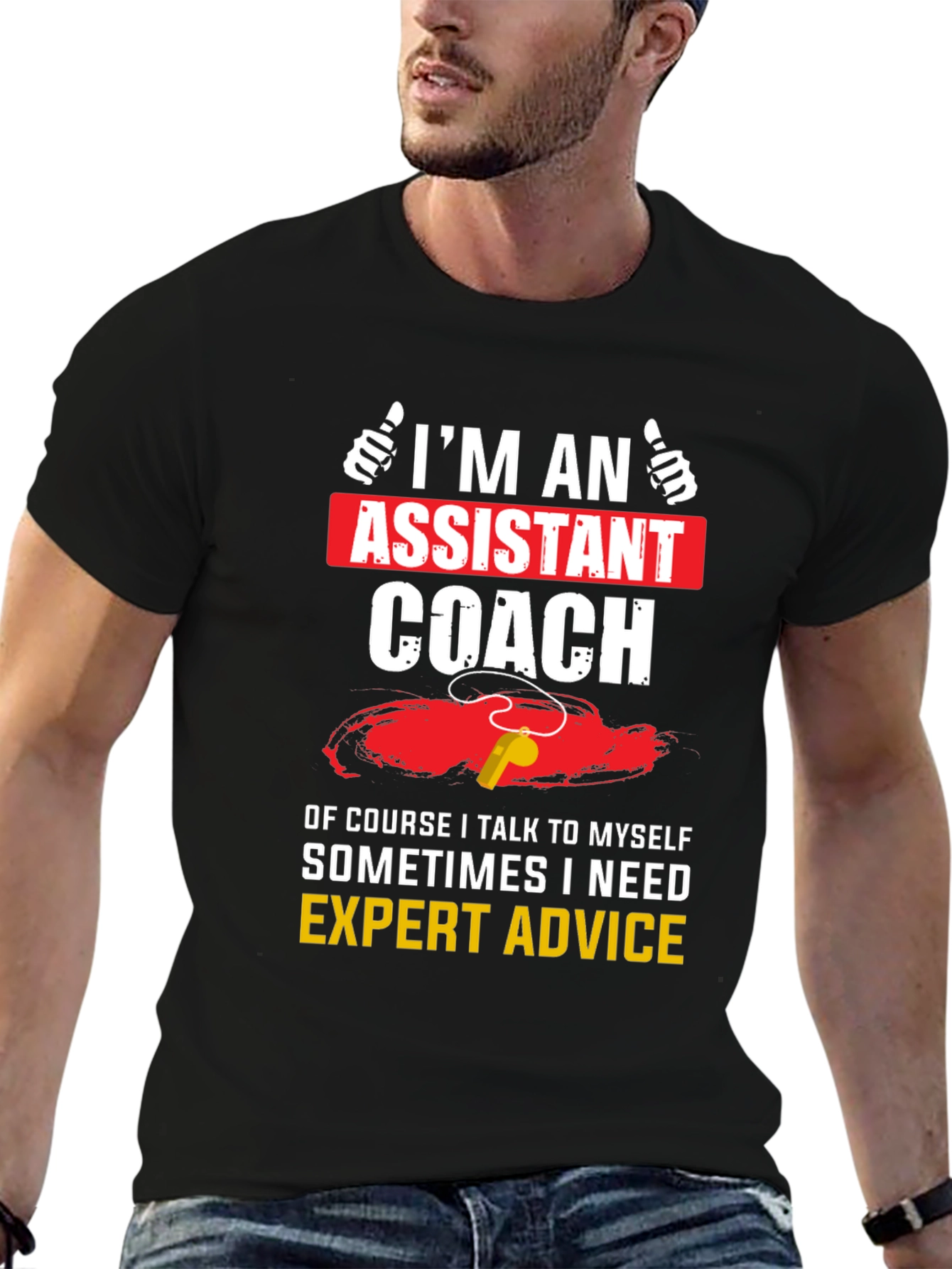 Assistant Coach T-Shirt - Expert Advice Funny Tee