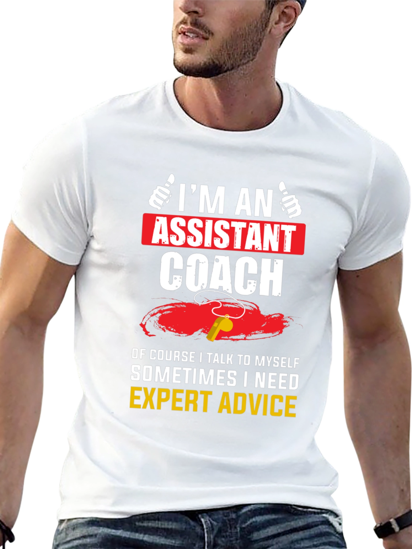 Assistant Coach T-Shirt - Expert Advice Funny Tee
