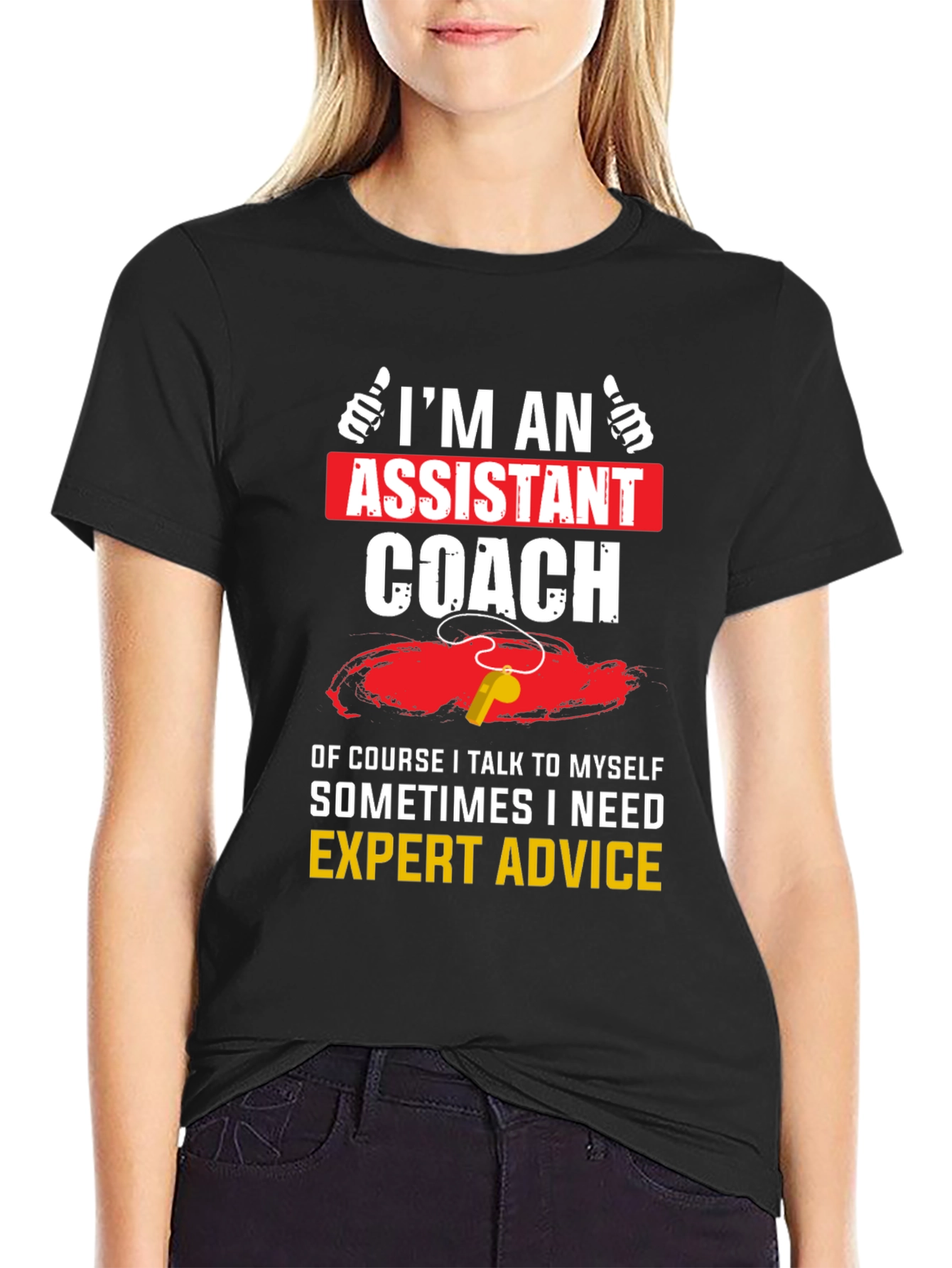 Assistant Coach T-Shirt - Expert Advice Funny Tee