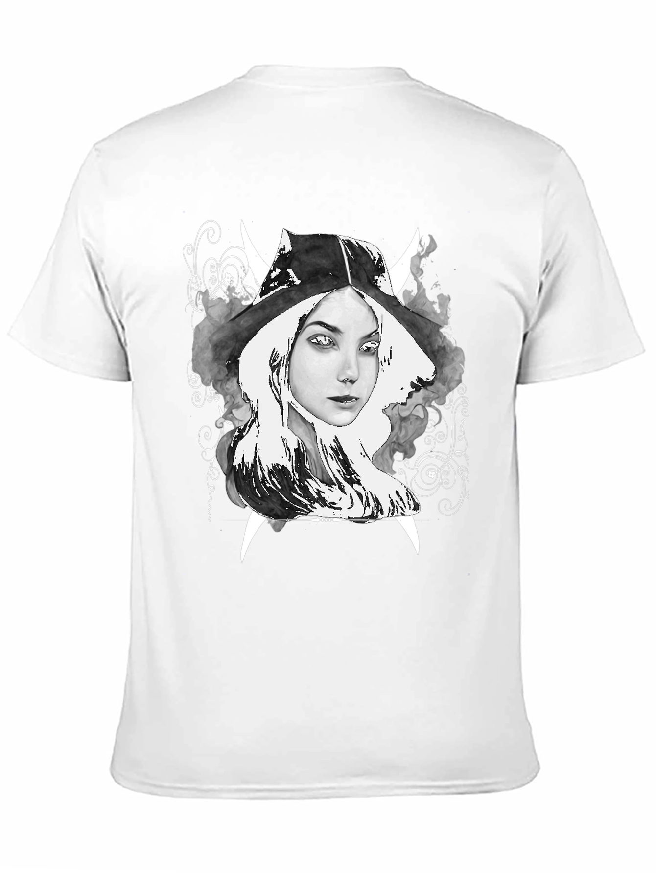 Witch Graphic Tee - Black Cotton T-Shirt