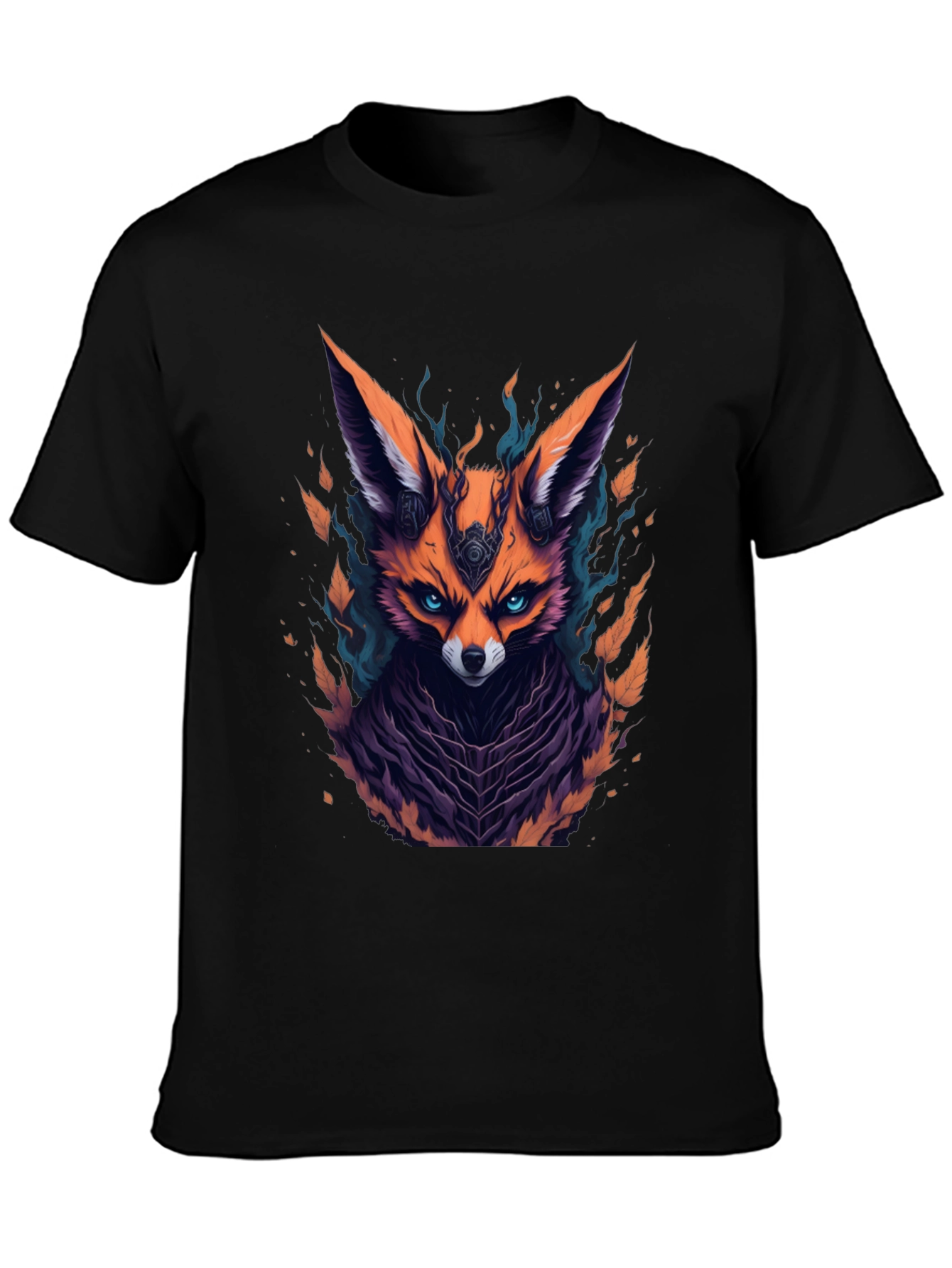 Mystic Fox Graphic Tee - Mens Black T-Shirt