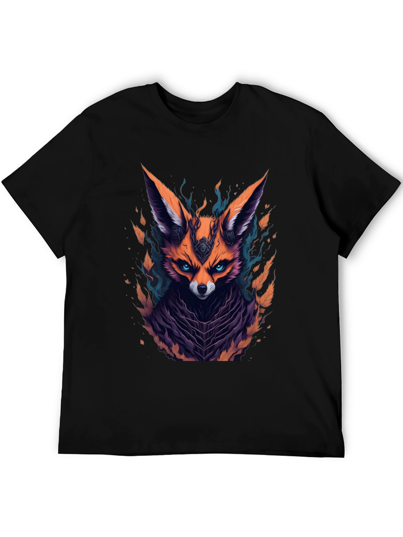 Mystic Fox Graphic Tee - Mens Black T-Shirt