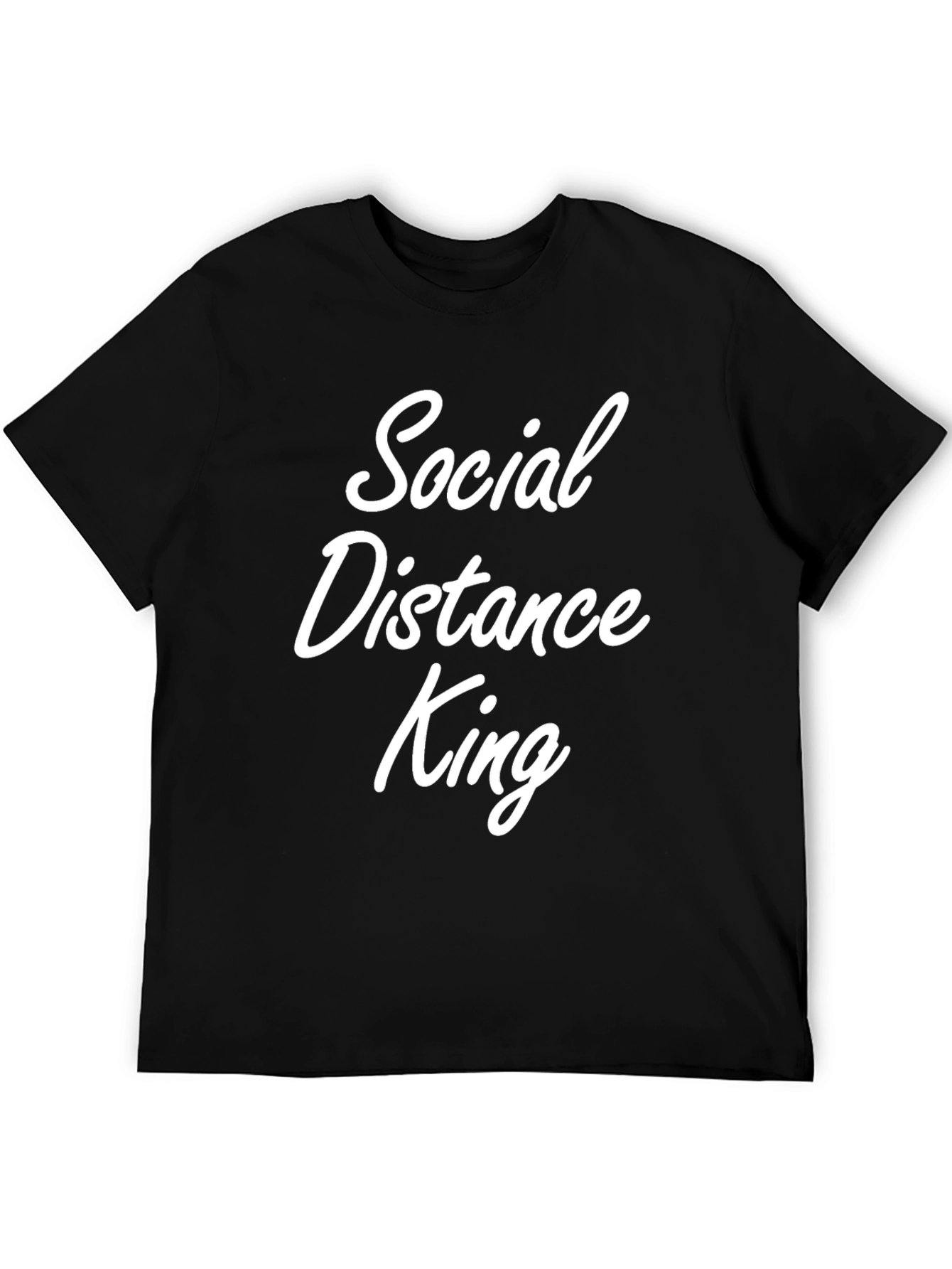 Social Distance King Black T-Shirt